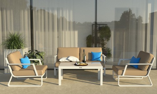Лаунж зона Ideal Patio Estivo Цвет: белый, бежевый