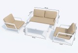 Лаунж зона Ideal Patio Estivo Цвет: белый, бежевый
