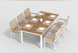 Gardenini - Обеденная зона Gardenini Bella Calma S 220 Цвет: Белый, бежевый Обеденная зона Gardenini Bella Calma S 220 Цвет: Белый, бежевый
