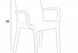 B:rattan - Кресло пластиковое Indiana Цвет: кофе Кресло пластиковое Indiana Цвет: кофе