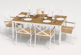 Обеденная группа Ideal Patio Tella Festa 180 Цвет: белый, бежевый
