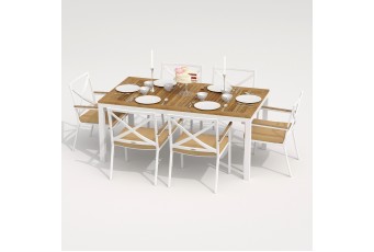 Обеденная группа Ideal Patio Tella Festa 180 Цвет: белый, бежевый
