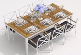 Обеденная группа Ideal Patio Tella Festa 220 Цвет: белый, антрацит