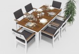 Gardenini - Обеденная зона Gardenini Bella Calma S 180 Цвет: Белый, антрацит Обеденная зона Gardenini Bella Calma S 180 Цвет: Белый, антрацит