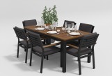 Gardenini - Обеденная зона Gardenini Bella Carbon 180 Цвет: Антрацит Обеденная зона Gardenini Bella Carbon 180 Цвет: Антрацит