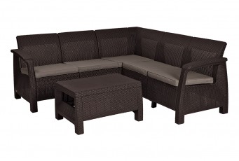 Лаунж зона Keter Corfu Relax set коричневый