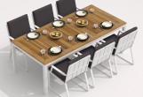 IdealPatio - Обеденная группа Ideal Patio Tella Alba 200 Цвет: белый, антрацит Обеденная группа Ideal Patio Tella Alba 200 Цвет: белый, антрацит