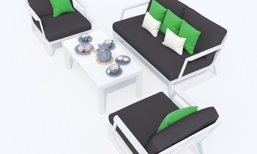 IdealPatio - Лаунж зона Ideal Patio Estivo Цвет: белый, антрацит Лаунж зона Ideal Patio Estivo Цвет: белый, антрацит