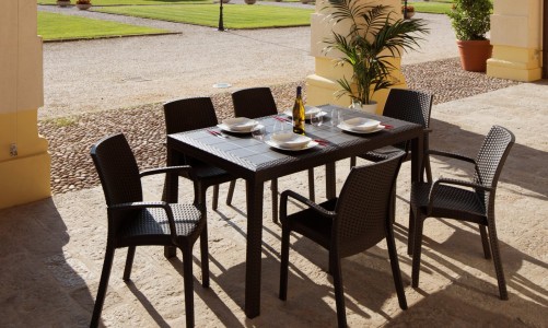 B:rattan - Кресло пластиковое Indiana Цвет: кофе Кресло пластиковое Indiana Цвет: кофе