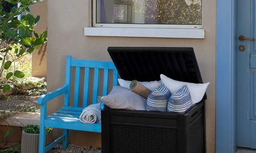 Keter - Стол-сундук Keter Cube Rattan 208 л графит Стол-сундук Keter Cube Rattan 208 л графит