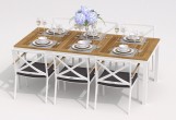 Обеденная группа Ideal Patio Tella Festa 220 Цвет: белый, антрацит