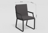 Gardenini - Стул Gardenini Vogle Armrest carbon anthracite Стул Gardenini Vogle Armrest carbon anthracite