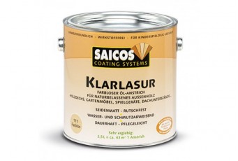 Бесцветная масляная лазурь SAICOS Klarlazur банка 0.75л