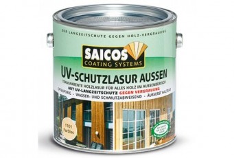 Защитная лазурь с УФ-фильтром для наружных работ SAICOS UV-Schutzlasur Aussen сосна прозрачная 0.125л