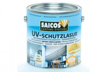 Защитная лазурь с УФ-фильтром для внутренних работ Saicos UV-Schutzlasur Innen бесцветная 0.75л