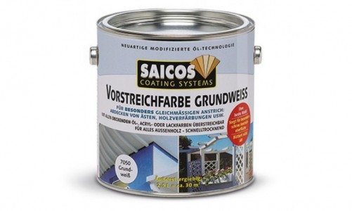 Saicos - Белая грунтовка для дерева против проступающих сучков SAICOS Vorstreichfarbe Grundweiss 2.5л Белая грунтовка для дерева против проступающих сучков SAICOS Vorstreichfarbe Grundweiss 2.5л