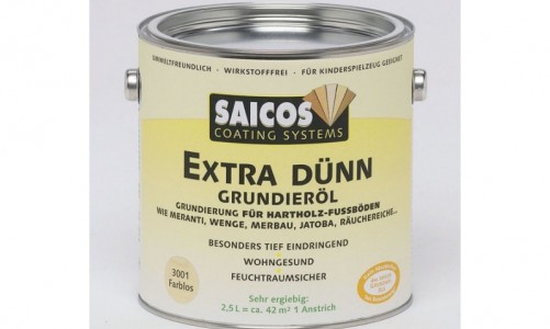 Saicos - Грунтовка на основе масла для твердых и экзотических пород «Saicos Extra Dunn Grundierol» бесцветная 0.75л Грунтовка на основе масла для твердых и экзотических пород «Saicos Extra Dunn Grundierol» бесцветная 0.75л