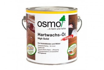 Цветное масло с твердым воском OSMO Hartwachs-Ol Farbig черное 2.5л